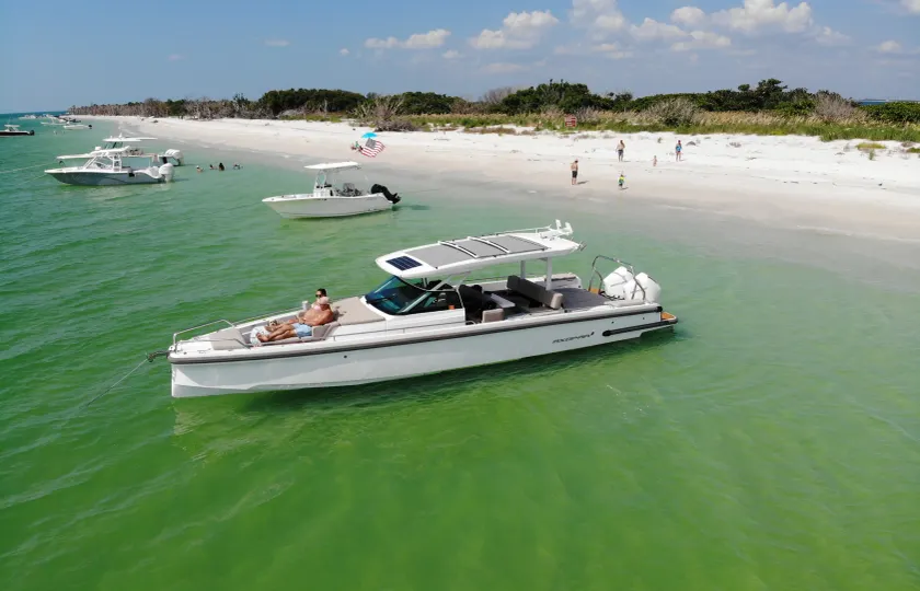 Luxury 38’ Axopar・Sandbar & Sunset Cruises・Best Lounge Space on Water・Bathroom