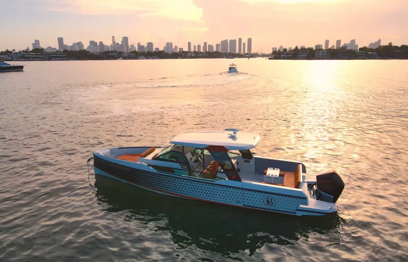 Private Yacht Tour — Miami Skyline Sunset Cruise with Bottle of Champagne